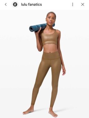 lululemon athletica High-Rise Leggings in Metallic Bronze
